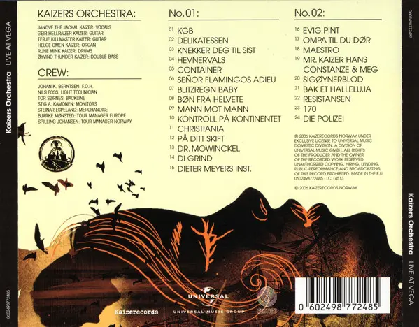 Kaizers Orchestra - Live At Vega-1