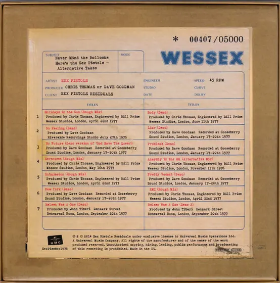 Sex Pistols - Never Mind The Bollocks Here's The Sex Pistols - Alternative Takes-1