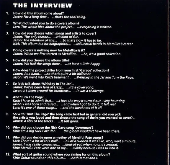 Metallica - Garage Inc, The Interview-4