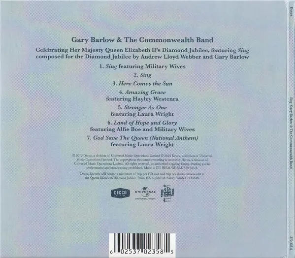 Gary Barlow & The Commonwealth Band - Sing-1