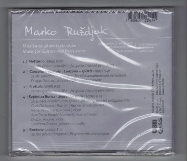 Marko Ruždjak - Muzika Za Gitare I Udaraljke-1