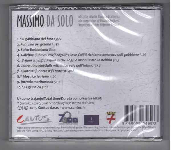 Massimo Brajković - Massimo Da Solo - Solističke Skladbe Massima Brajkovića-1