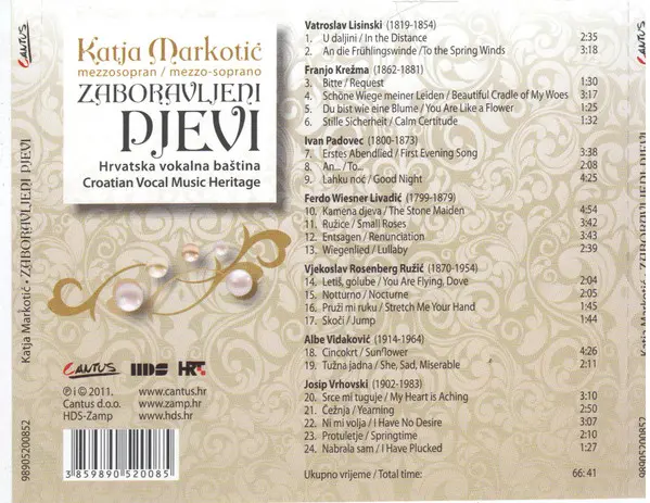 Katja Markotić - Zaboravljeni Pjevi-1