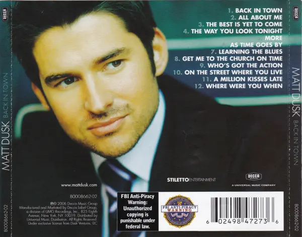 Matt Dusk - Back In Town-1