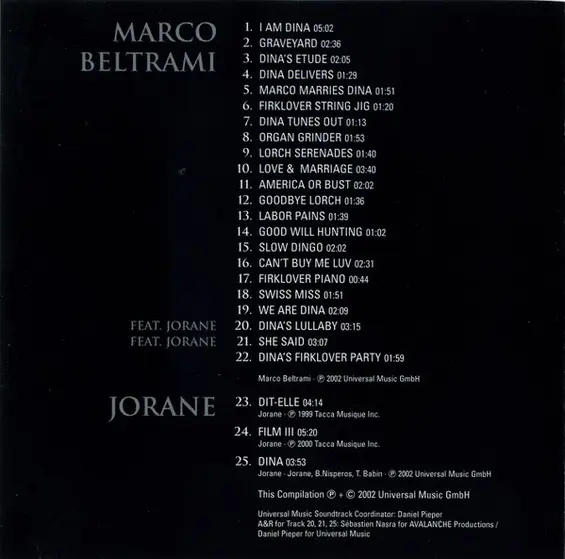 Marco Beltrami Feat. Jorane - I Am Dina: This Is My Story (Original Motion Picture Soundtrack)-1