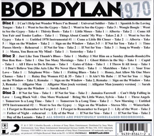 Bob Dylan With Special Guest George Harrison - 1970-1