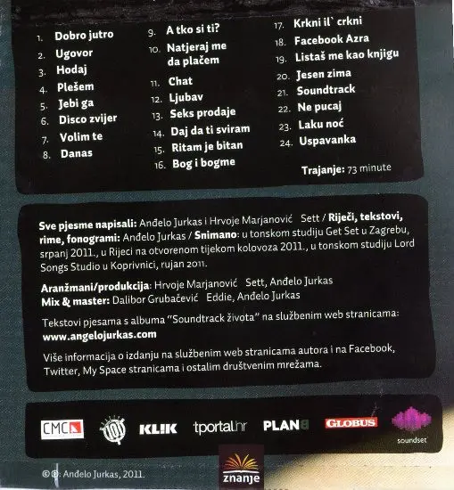 Anđelo Jurkas - Soundtrack Života-1