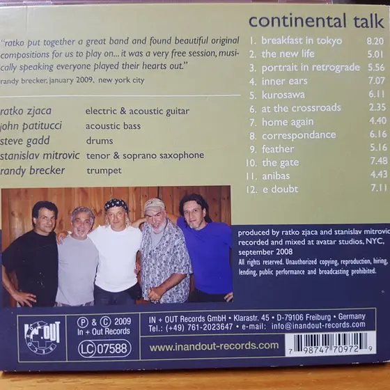 Ratko Zjaca, John Patitucci, Steve Gadd, Stanislav Mitrovic, Randy Brecker - Continental Talk-1