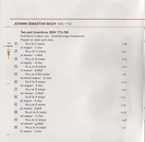 Johann Sebastian Bach, Janine Jansen, Maxim Rysanov • Torleif Thedéen - Inventions & Partita-5