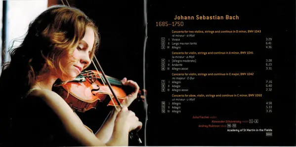 Julia Fischer (4), Johann Sebastian Bach - The Academy Of St. Martin-in-the-Fields - Bach Concertos-1