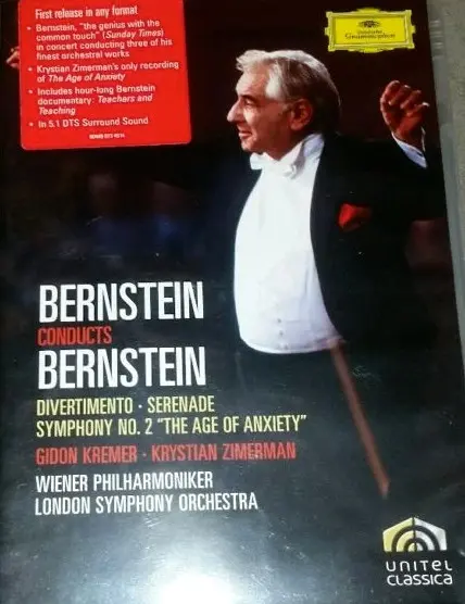 Leonard Bernstein, Gidon Kremer, Krystian Zimerman, Wiener Symphoniker, London Symphony Orchestra - Bernstein Conducts Bernstein - Divertimento - Serenade / Symphony No. 2 "The Age Of Anxiety-0