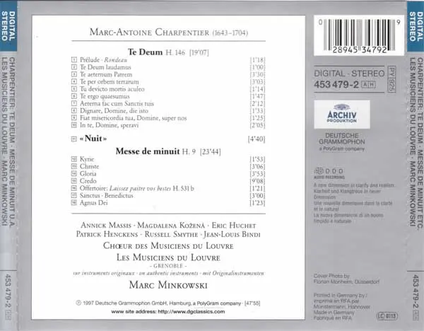 Marc Antoine Charpentier - Les Musiciens Du Louvre • Marc Minkowski - Te Deum • Messe De Minuit-1