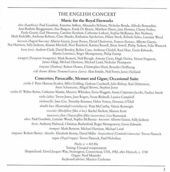 Georg Friedrich Händel - The English Concert, Trevor Pinnock - Music For The Royal Fireworks (Original Version 1749)-6