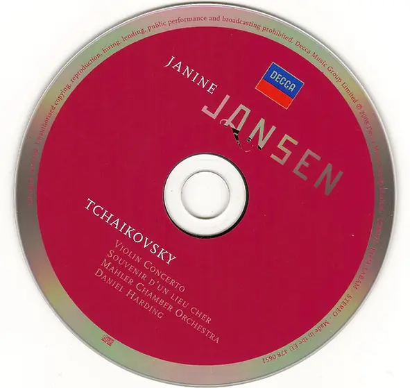 Janine Jansen, Pyotr Ilyich Tchaikovsky, Mahler Chamber Orchestra, Daniel Harding - Tchaikovsky Violin Concerto • Souvenir D'un Lieu Cher-3