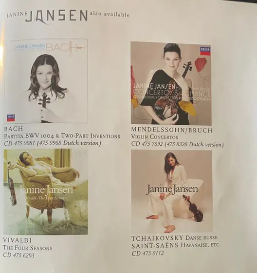 Janine Jansen, Pyotr Ilyich Tchaikovsky, Mahler Chamber Orchestra, Daniel Harding - Tchaikovsky Violin Concerto • Souvenir D'un Lieu Cher-10