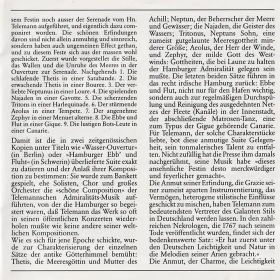 Georg Philipp Telemann - Musica Antiqua Köln • Reinhard Goebel - Wassermusik = Water Music = Musique Sur L'Eau / 3 Konzerte = Concertos-8