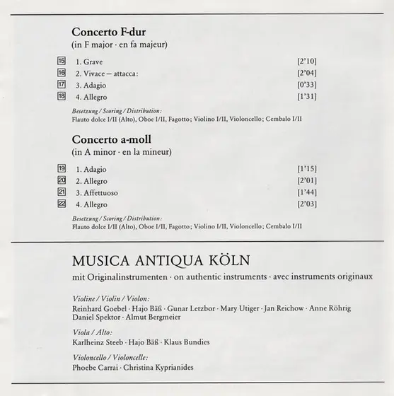 Georg Philipp Telemann - Musica Antiqua Köln • Reinhard Goebel - Wassermusik = Water Music = Musique Sur L'Eau / 3 Konzerte = Concertos-5