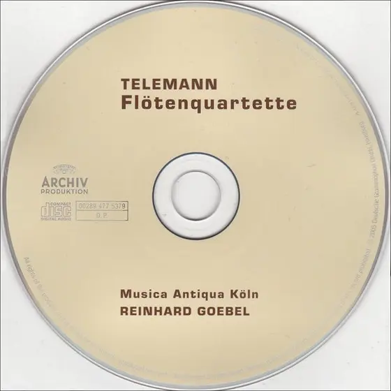 Georg Philipp Telemann - Musica Antiqua Köln • Reinhard Goebel - Flötenquartette-2