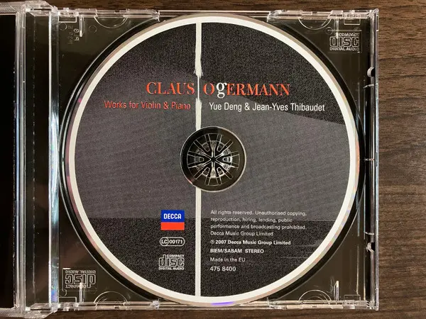 Claus Ogerman - Yue Deng, Jean-Yves Thibaudet - Works For Violin & Piano-15