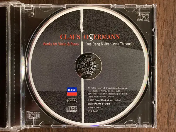 Claus Ogerman - Yue Deng, Jean-Yves Thibaudet - Works For Violin & Piano-4
