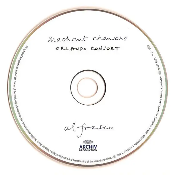 Guillaume De Machaut - Orlando Consort - Chansons-0