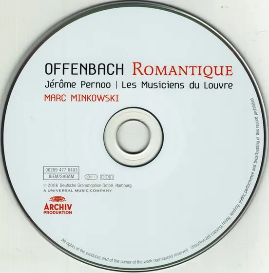 Jacques Offenbach - Jérôme Pernoo | Les Musiciens Du Louvre, Marc Minkowski - Romantique-2
