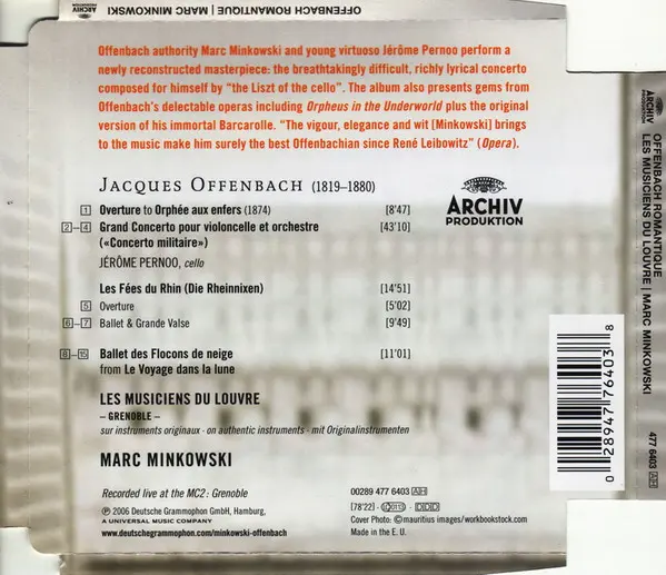 Jacques Offenbach - Jérôme Pernoo | Les Musiciens Du Louvre, Marc Minkowski - Romantique-1