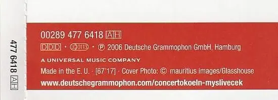 Josef Mysliveček, Concerto Köln - Il Divino Boemo - Symphonies-3