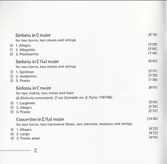 Josef Mysliveček, Concerto Köln - Il Divino Boemo - Symphonies-6