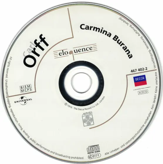 Carl Orff, Norma Burrowes, Louis Devos, John Shirley-Quirk, Brighton Festival Chorus, Royal Philharmonic Orchestra, Antal Dorati - Carmina Burana-3