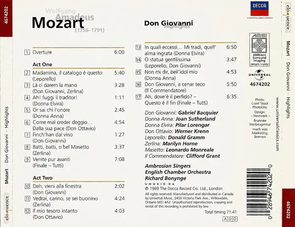 Wolfgang Amadeus Mozart - Don Giovanni (Highlights)-1