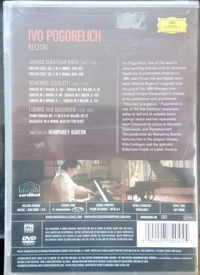 Ivo Pogorelich, Johann Sebastian Bach, Domenico Scarlatti, Ludwig van Beethoven - Recital-1