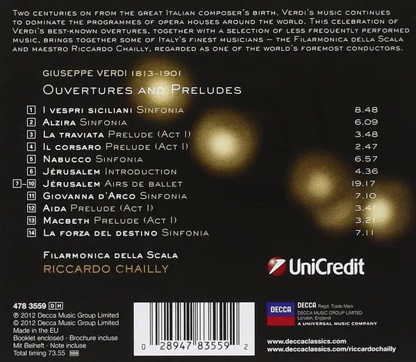 Giuseppe Verdi - Riccardo Chailly, Filarmonica Della Scala - Viva Verdi / Ouvertures & Preludes-1