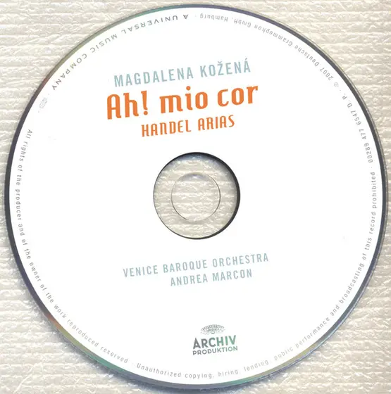 Georg Friedrich Händel, Magdalena Kožená, Venice Baroque Orchestra, Andrea Marcon - Ah! Mio Cor (Handel Arias)-2