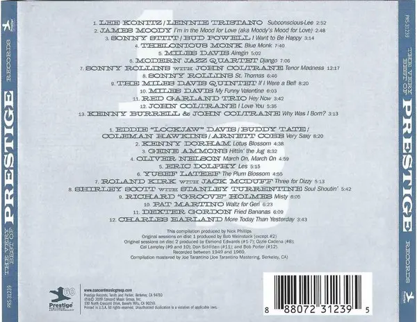 Various - The Very Best Of Prestige Records-1