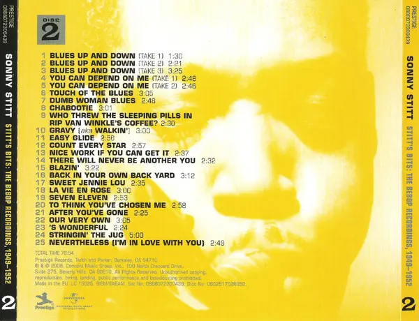 Sonny Stitt - Stitt's Bits: The Bebop Recordings, 1949-1952-10