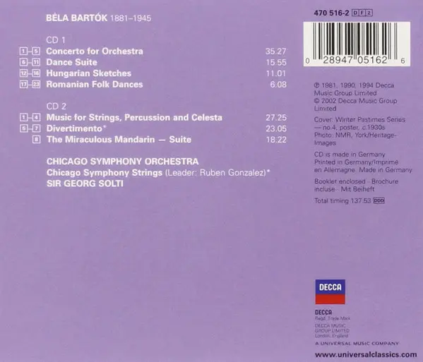 Béla Bartók - Chicago Symphony Orchestra, Georg Solti - The Orchestral Masterpieces-1