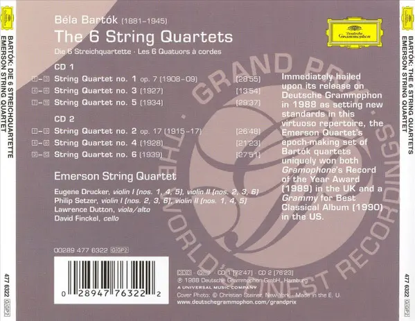 Béla Bartók - Emerson String Quartet - 6 String Quartets-2