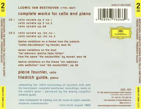 Ludwig van Beethoven, Pierre Fournier & Friedrich Gulda - Complete Works For Cello & Piano-1