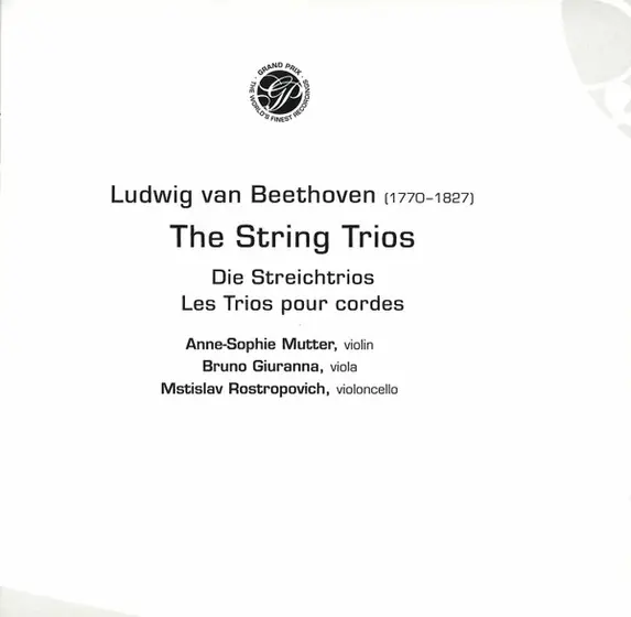 Ludwig van Beethoven - Anne-Sophie Mutter, Bruno Giuranna, Mstislav Rostropovich - Die Streichtrios = The String Trios = Les Trios Pour Cordes-7