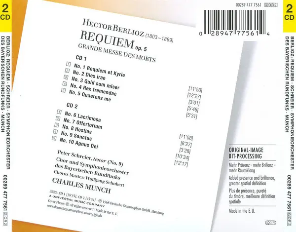 Hector Berlioz - Peter Schreier, Chor Des Bayerischen Rundfunks Und Symphonie-Orchester Des Bayerischen Rundfunks, Charles Munch - Requiem: Grande Messe Des Morts-1