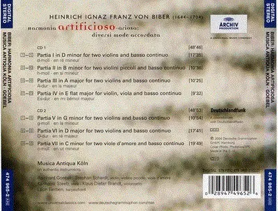 Heinrich Ignaz Franz Biber - Musica Antiqua Köln, Reinhard Goebel - Harmonia Artificiosa-2