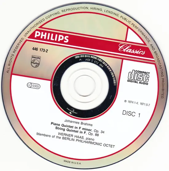 Johannes Brahms, Philharmonisches Oktett Berlin, Werner Haas - The Complete Quintets Including The Clarinet Quintet / The Piano Quintet-2