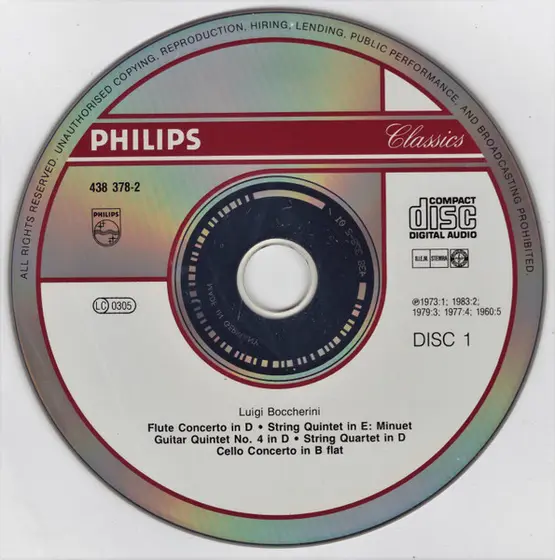 Luigi Boccherini - Severino Gazzelloni, Maurice Gendron, Pepe Romero, Quartetto Italiano, I Musici, Academy Of St. Martin-in-the-Fields Chamber Ensemble, New Philharmonia Orchestra, Orchestre Des Concerts Lamoureux, Pablo Casals, Raymond Leppard - The Best Of Boccherini (Including The Minuet)-2