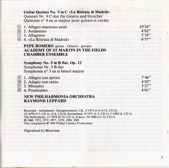 Luigi Boccherini - Severino Gazzelloni, Maurice Gendron, Pepe Romero, Quartetto Italiano, I Musici, Academy Of St. Martin-in-the-Fields Chamber Ensemble, New Philharmonia Orchestra, Orchestre Des Concerts Lamoureux, Pablo Casals, Raymond Leppard - The Best Of Boccherini (Including The Minuet)-9