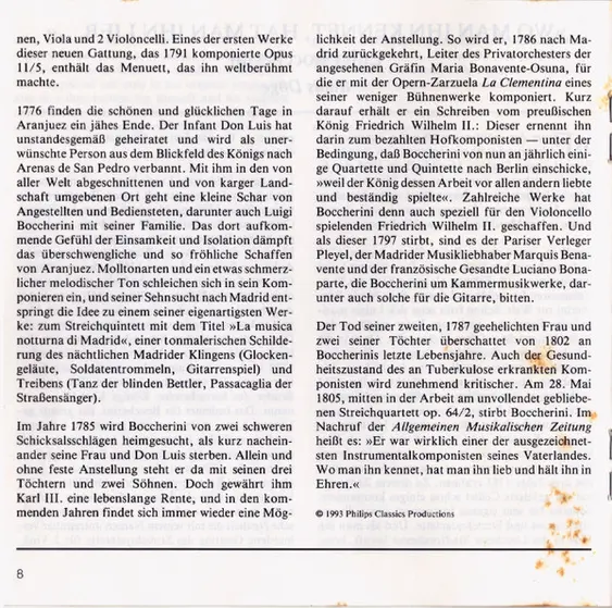 Luigi Boccherini - Severino Gazzelloni, Maurice Gendron, Pepe Romero, Quartetto Italiano, I Musici, Academy Of St. Martin-in-the-Fields Chamber Ensemble, New Philharmonia Orchestra, Orchestre Des Concerts Lamoureux, Pablo Casals, Raymond Leppard - The Best Of Boccherini (Including The Minuet)-14