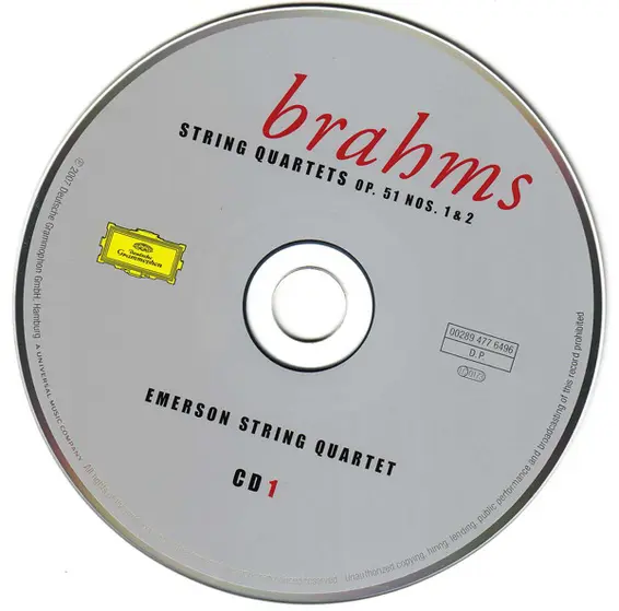 Johannes Brahms, Emerson String Quartet, Leon Fleisher - Piano Quintet | The String Quartets-2