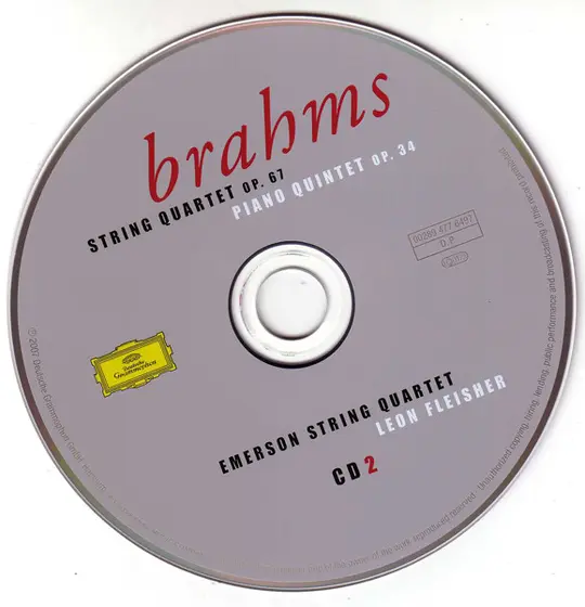 Johannes Brahms, Emerson String Quartet, Leon Fleisher - Piano Quintet | The String Quartets-4