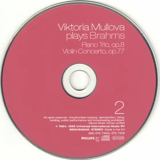 Johannes Brahms, Viktoria Mullova - Violin Concerto · 3 Violin Concertos · Piano Trio, Op. 8-4