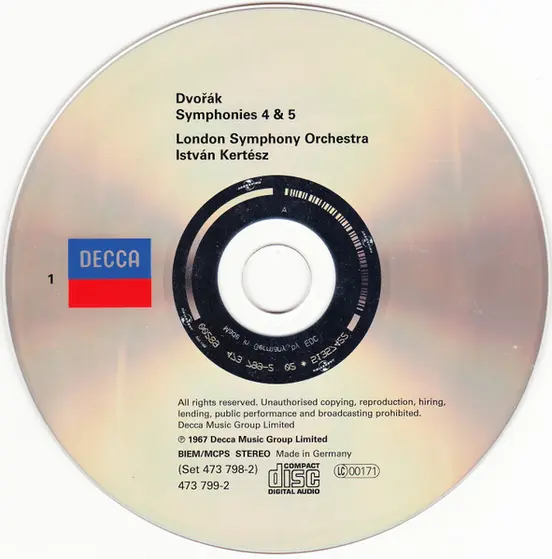 Antonín Dvořák - London Symphony Orchestra, István Kertész - The Symphonies Nos. 4-6-3